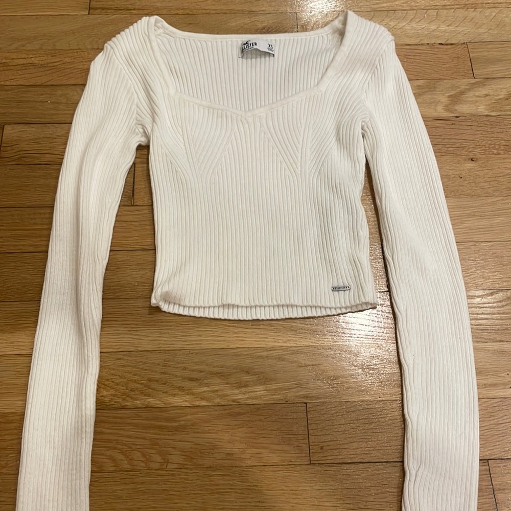 Hollister white long sleeve